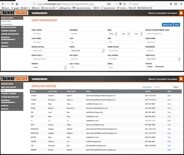 Track Training of your police department roster